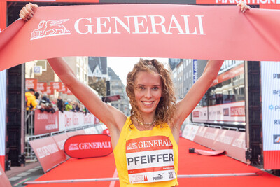 Ethiopian marathon victories, Tom Förster and Esther Pfeiffer in front at half the distance