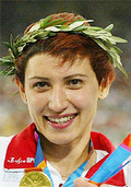 Tatyana Lebedeva holte sich im Weitsprung das Gold, das sie schon im ...